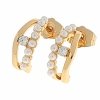 gold plated earrings with exclusive cubic zirconia